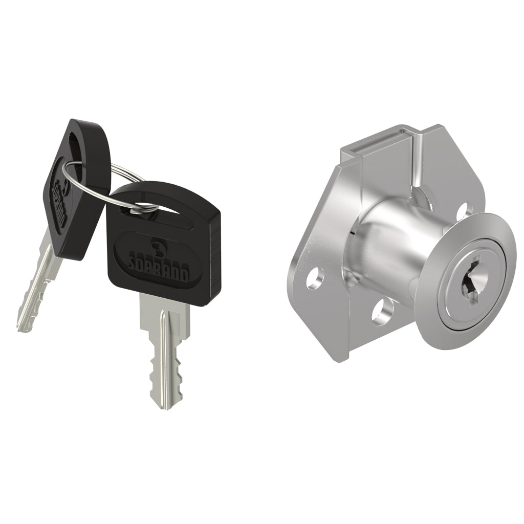 Cerradura p/ Mueble 22mm p/ Cajón Soprano
