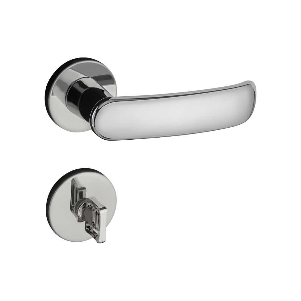 Cerradura ZM Madrid 506-80 Ros 40mm Baño Crom Residence Pado