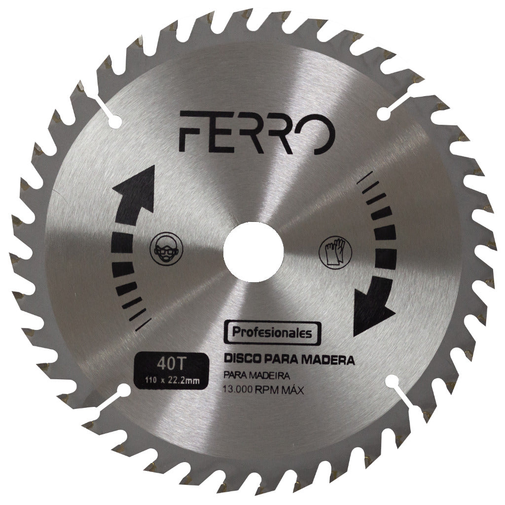 Disco Madera Dentado 110x2.2 2x40 Ferro