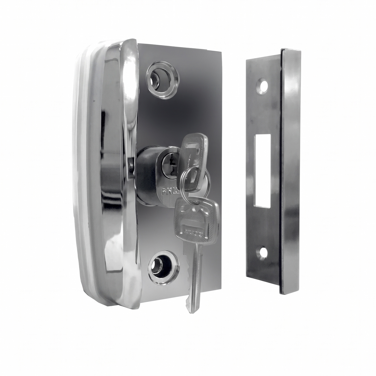 Cerradura Blindex PV05 Oval Corred VID-PAR Ventana Izq Crom Pado