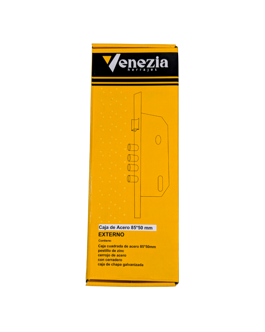 Kit Cerradura de embutir Ext Inox 4 Pernos Venezia